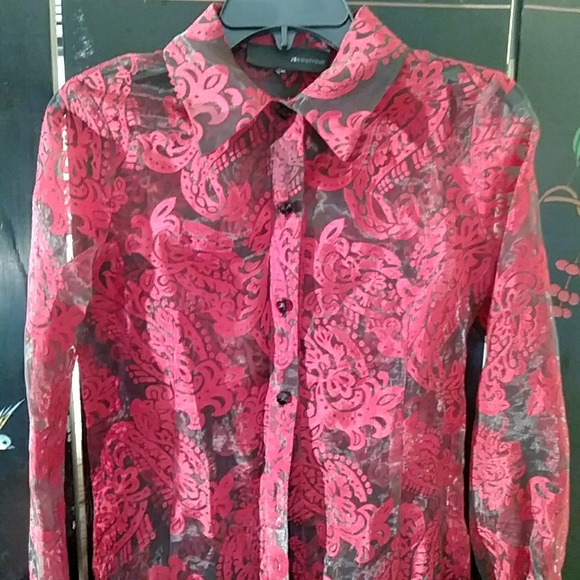 JS Boutique Tops - SheerSophisticated and Elegant shirt